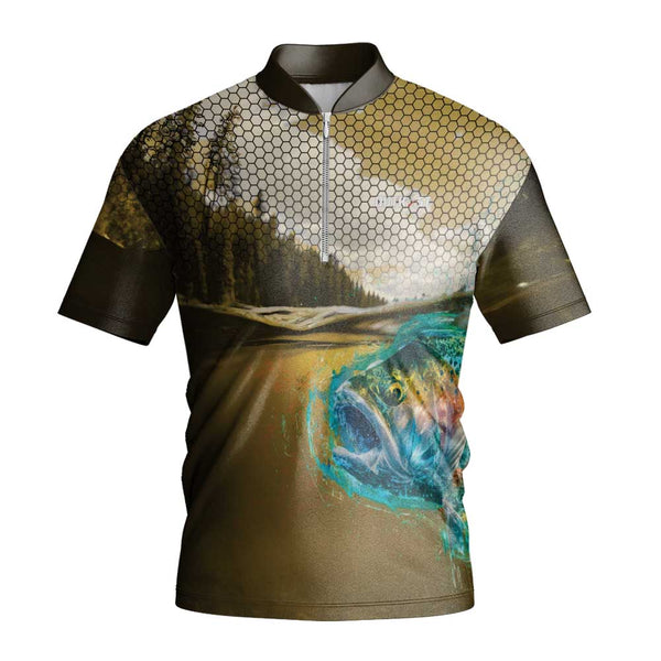 River Trout Fishing Shirt Short Sleeve