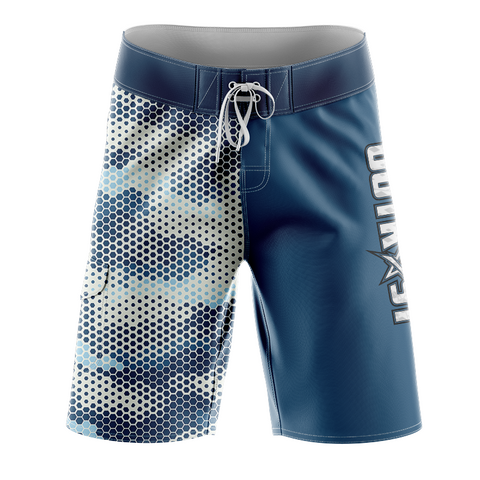 Blue Pixel Camo Slimfit BoardShorts