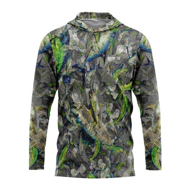 Grey Pelagic Camo Hooded Fishing Shirt – Outkast Gear & Apparel