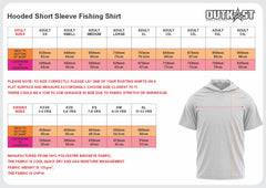 Blue Grunge Trout Short Sleeve Hooded Fishing Shirt
