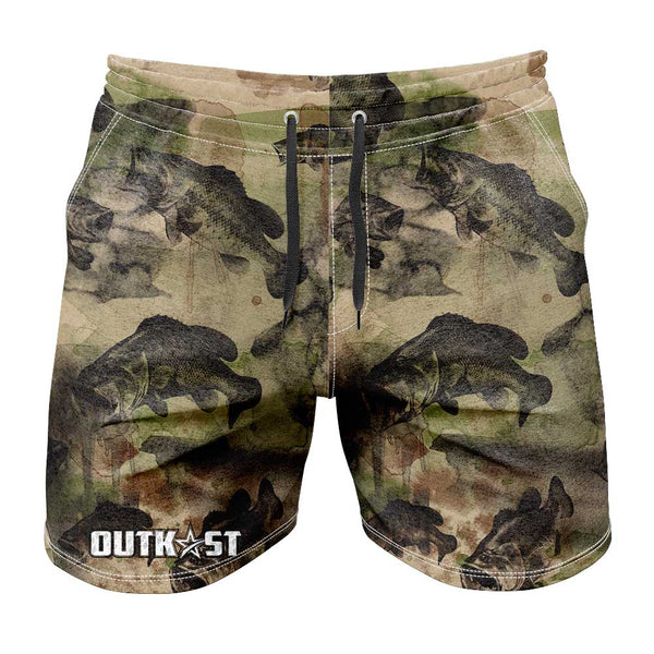 Brown Bass Camo Comfy Fit BoardShorts