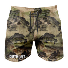 Brown Bass Camo Comfy Fit BoardShorts