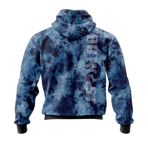 Blue Grunge Camo Hoodie