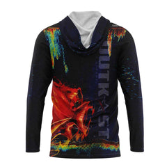 Red Emperor Snapper Hooded Fishing Shirt