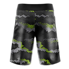 Lime Green Hex Camo Slimfit BoardShorts